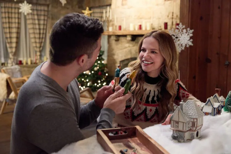 Scene from Hallmark's Trivia at St. Nick's set at the fictional Hampstead University