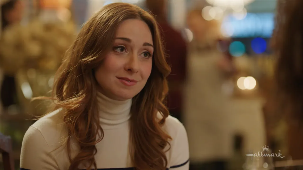Amy Groening in character as Jessie in a scene from Twas the Date Before Christmas